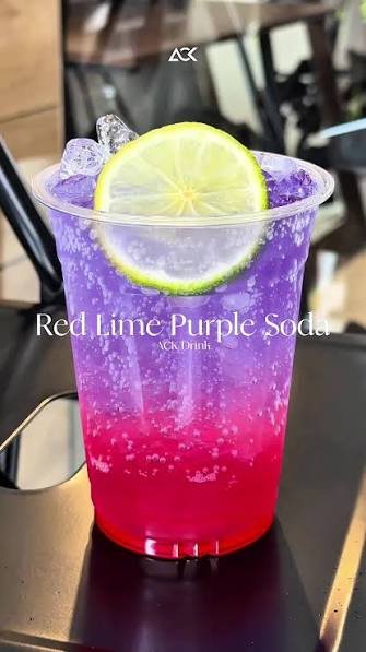Red Lime Purple soda